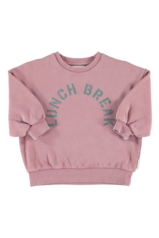 PIUPIUCHICK DUSTY ROSE WORDED SWEATSHIRT