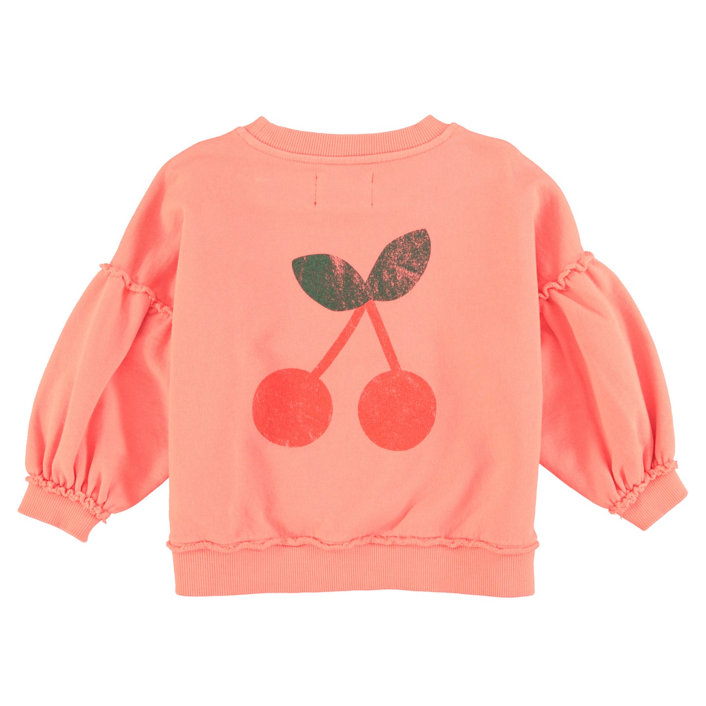 PIUPIUCHICK CORAL WORDED SWEATSHIRT