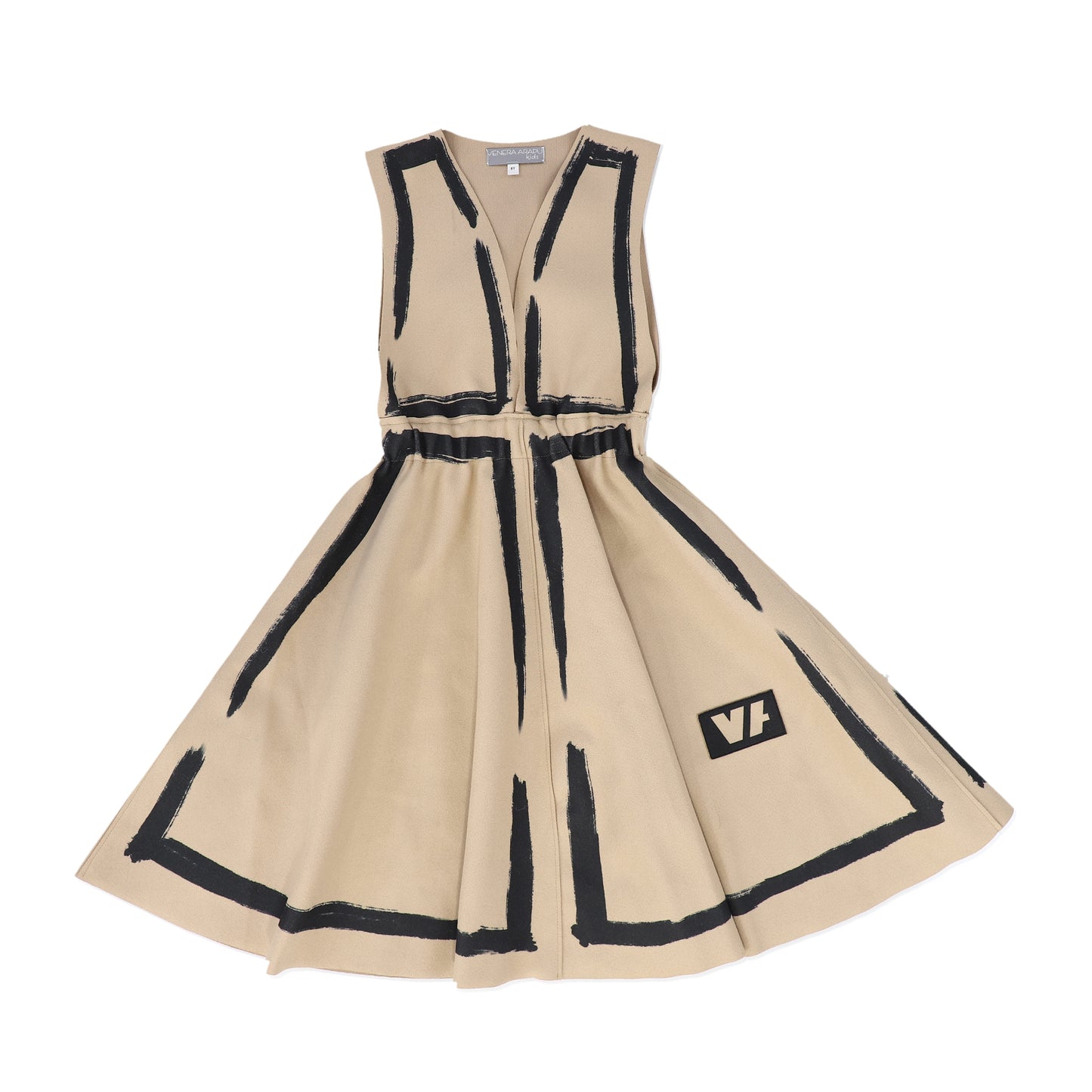 Venera Arapu Coffee Waisted Pinafore Dress [Final Sale]