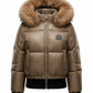 SCOTCH BONNET TAUPE FUR TRIM PUFFER COAT