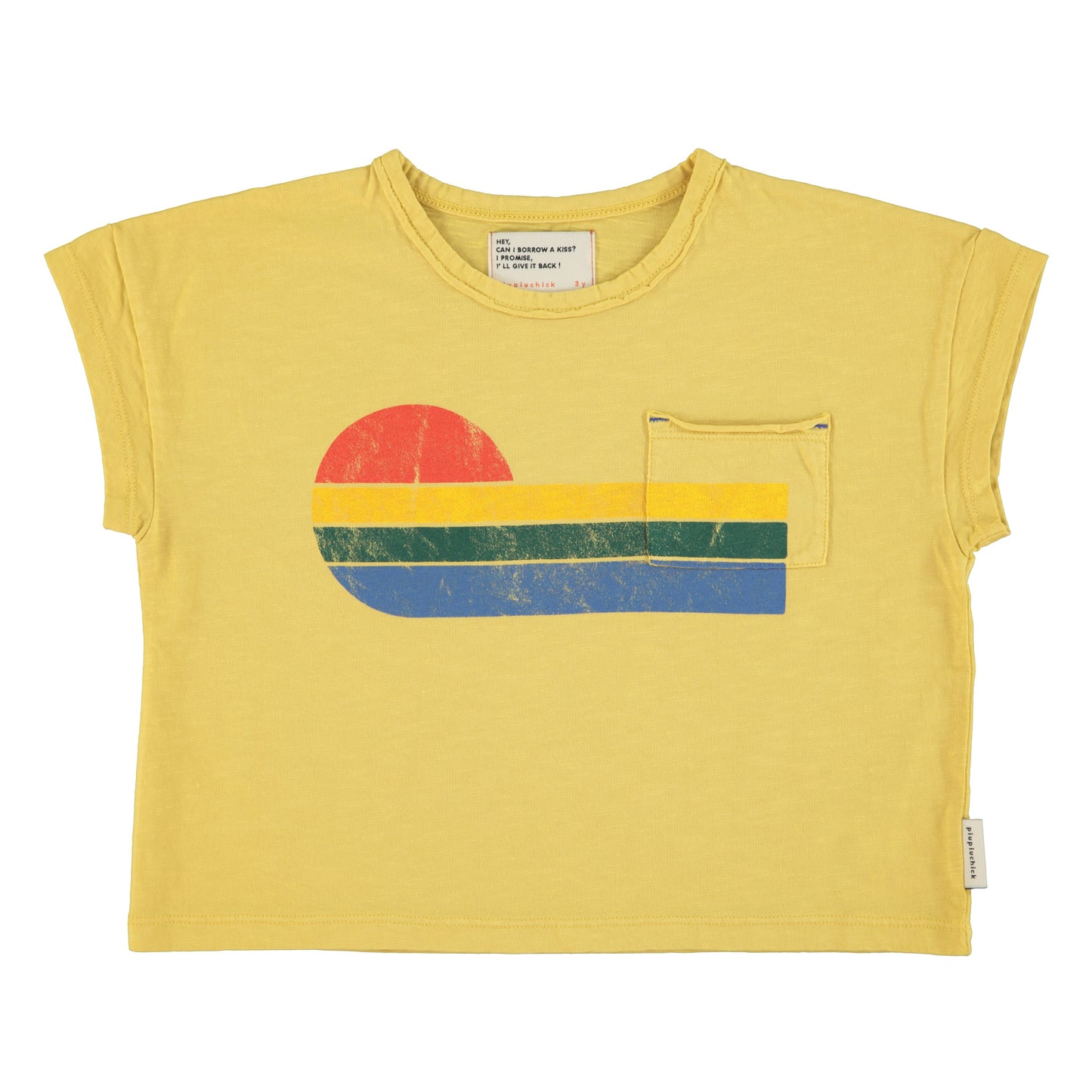 PIUPIUCHICK YELLOW GRAPHIC T-SHIRT