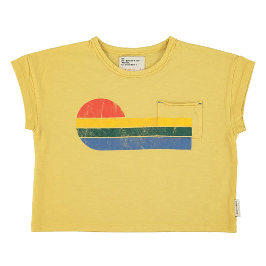 PIUPIUCHICK YELLOW GRAPHIC T-SHIRT