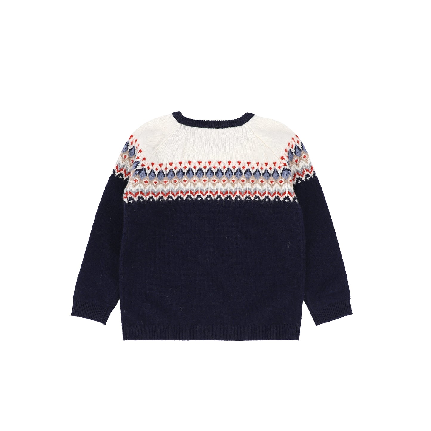 TARTINE ET CHOCOLAT NAVY DESIGN KNIT SWEATER