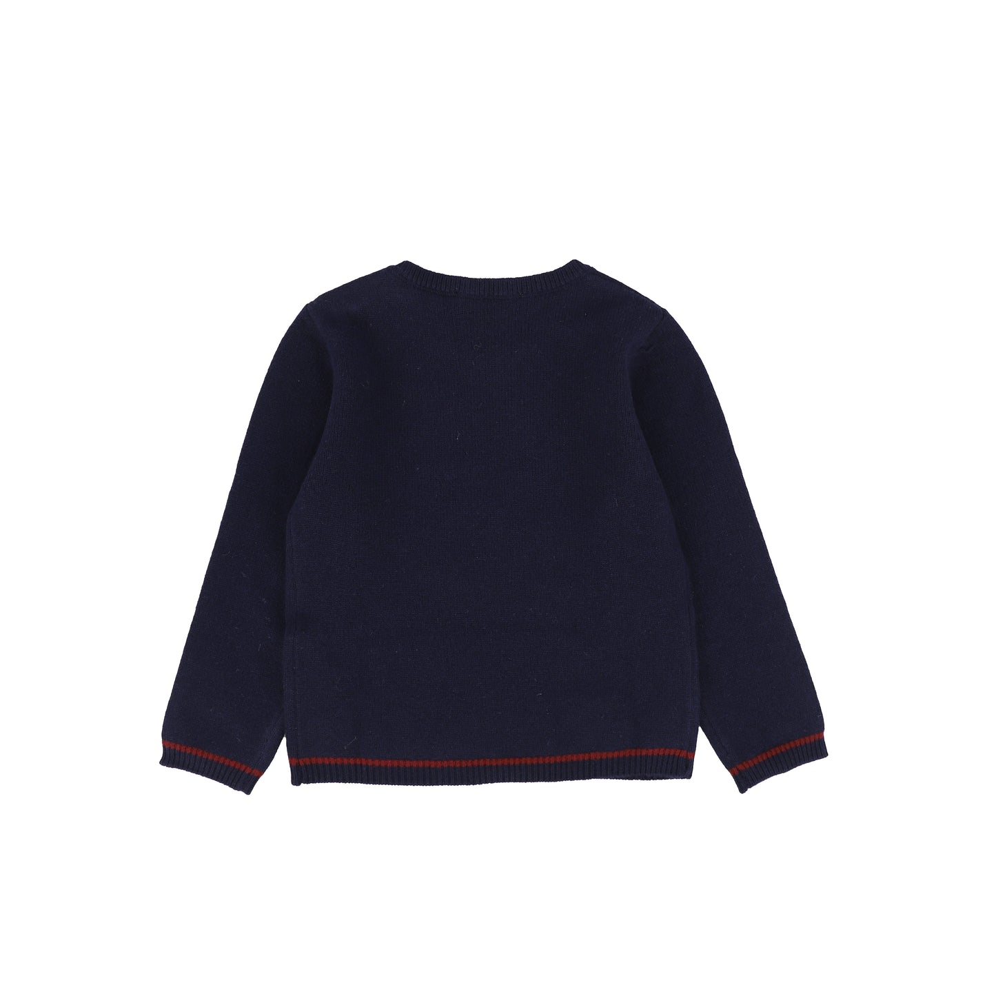 TARTINE ET CHOCOLAT NAVY EMBLEM KNIT SWEATER