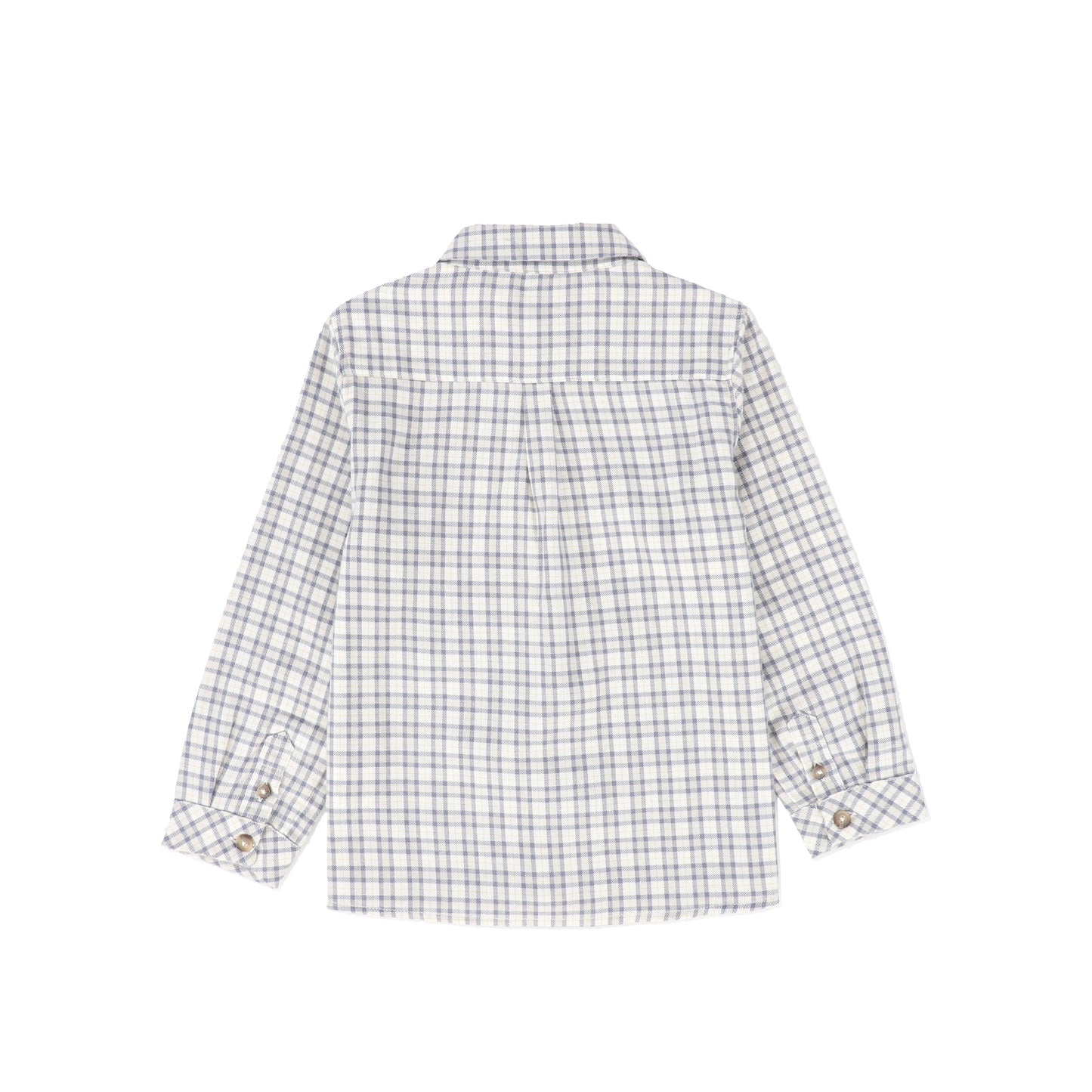 TARTINE ET CHOCOLAT BLUE/WHITE CHECKED COLLAR SHIRT [FINAL SALE]