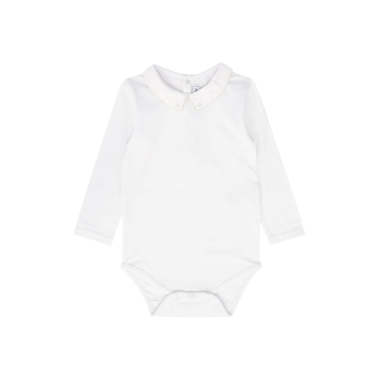 TARTINE ET CHOCOLAT WHITE LOGO COLLAR ONESIE