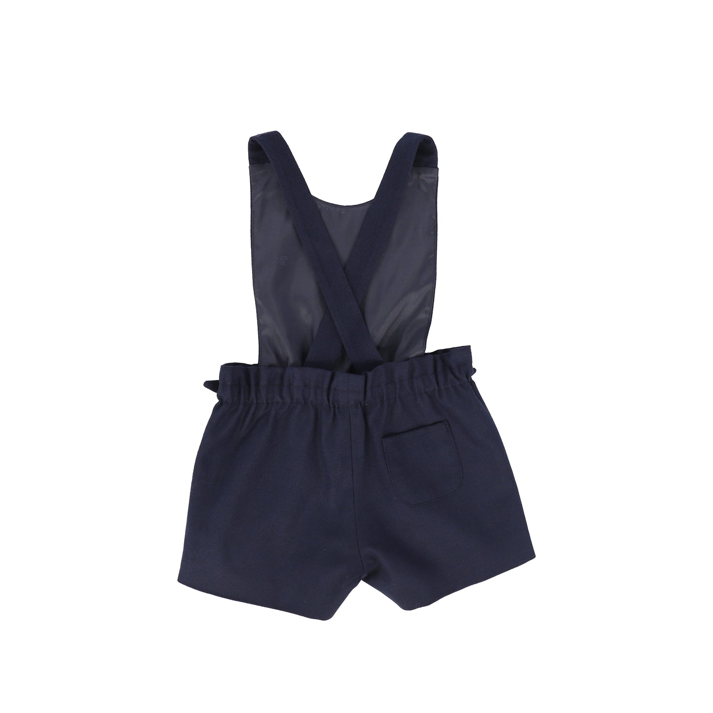 TARTINE ET CHOCOLAT NAVY BOW SUSPENDER SHORTS