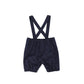 TARTINE ET CHOCOLAT NAVY BUTTON SUSPENDER SHORTS