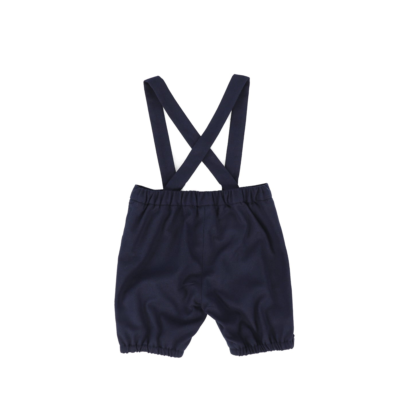 TARTINE ET CHOCOLAT NAVY BUTTON SUSPENDER SHORTS