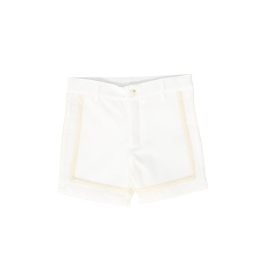 KLAI WHITE STRIPE TRIM SHORTS