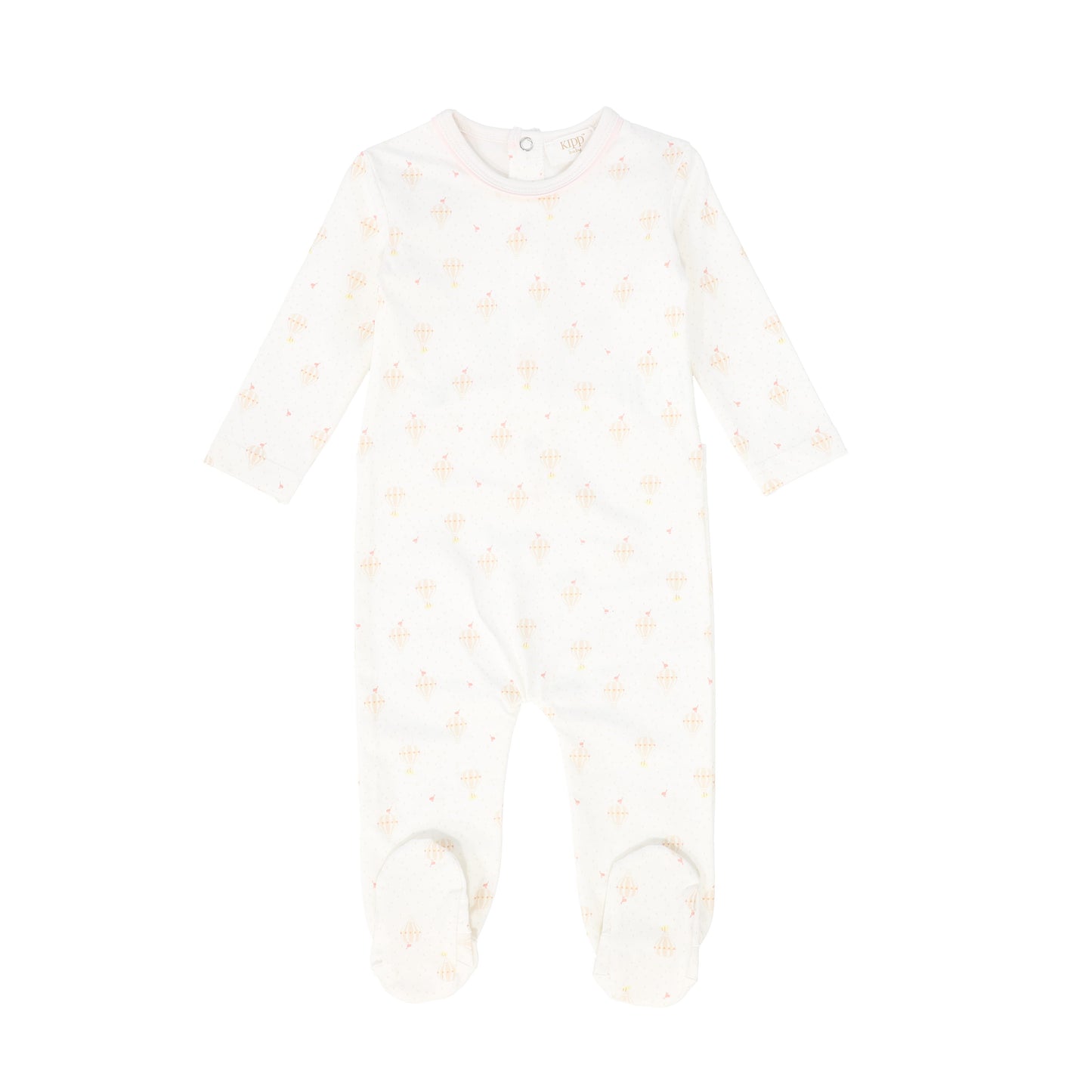 KIPP WHITE/PINK BALLOON PRINT FOOTIE