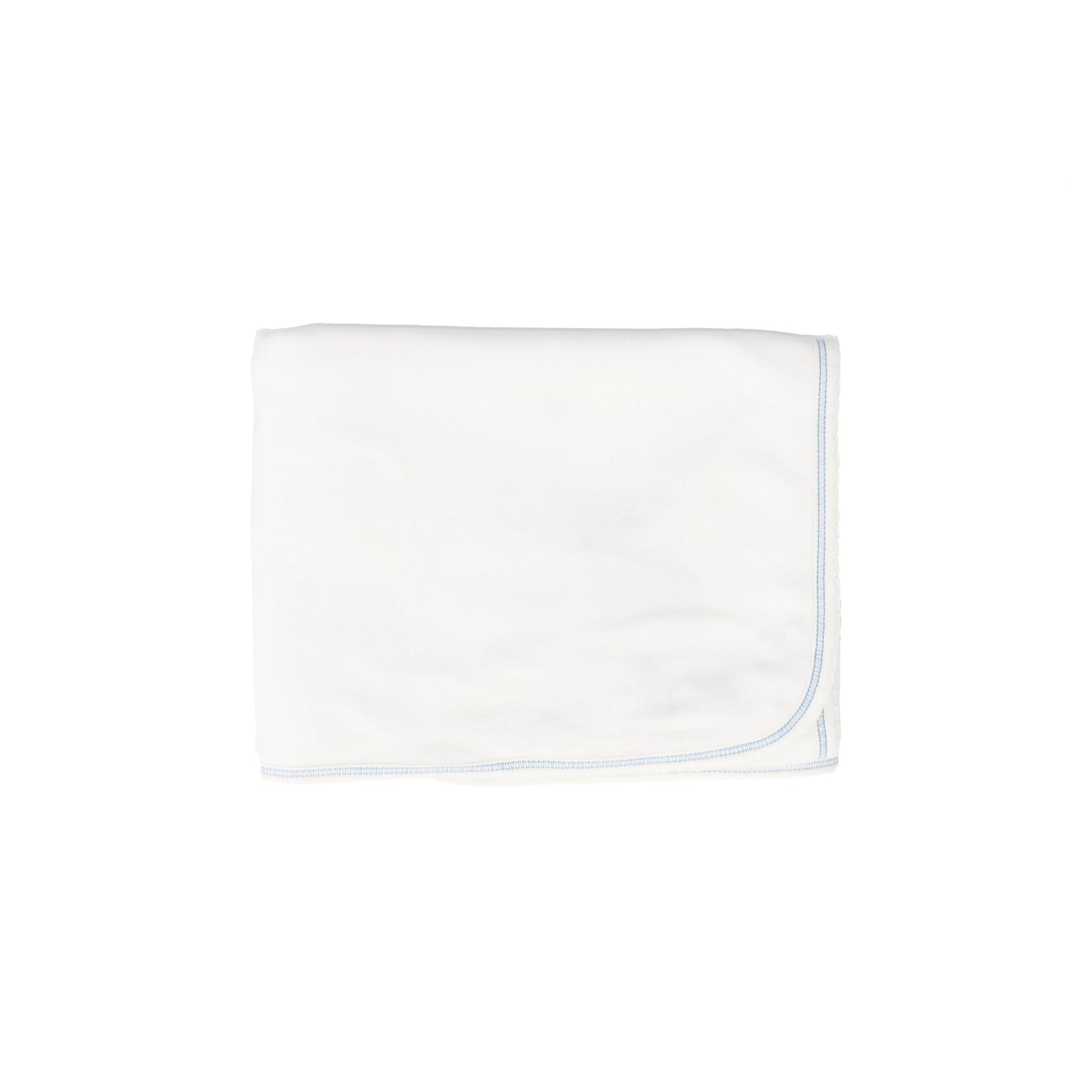 KIPP WHITE/BLUE VELOUR BEBE WORDED BLANKET