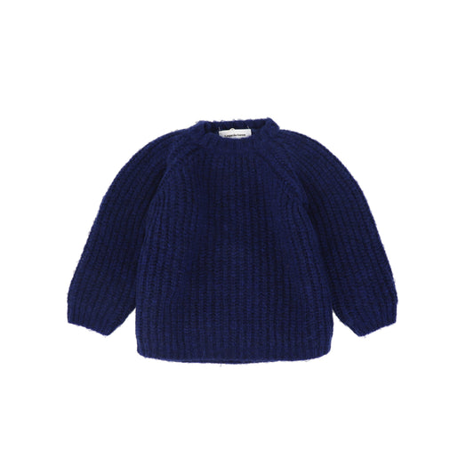 PEQUENO TOCON INDIGO BRUSHED KNIT TOP