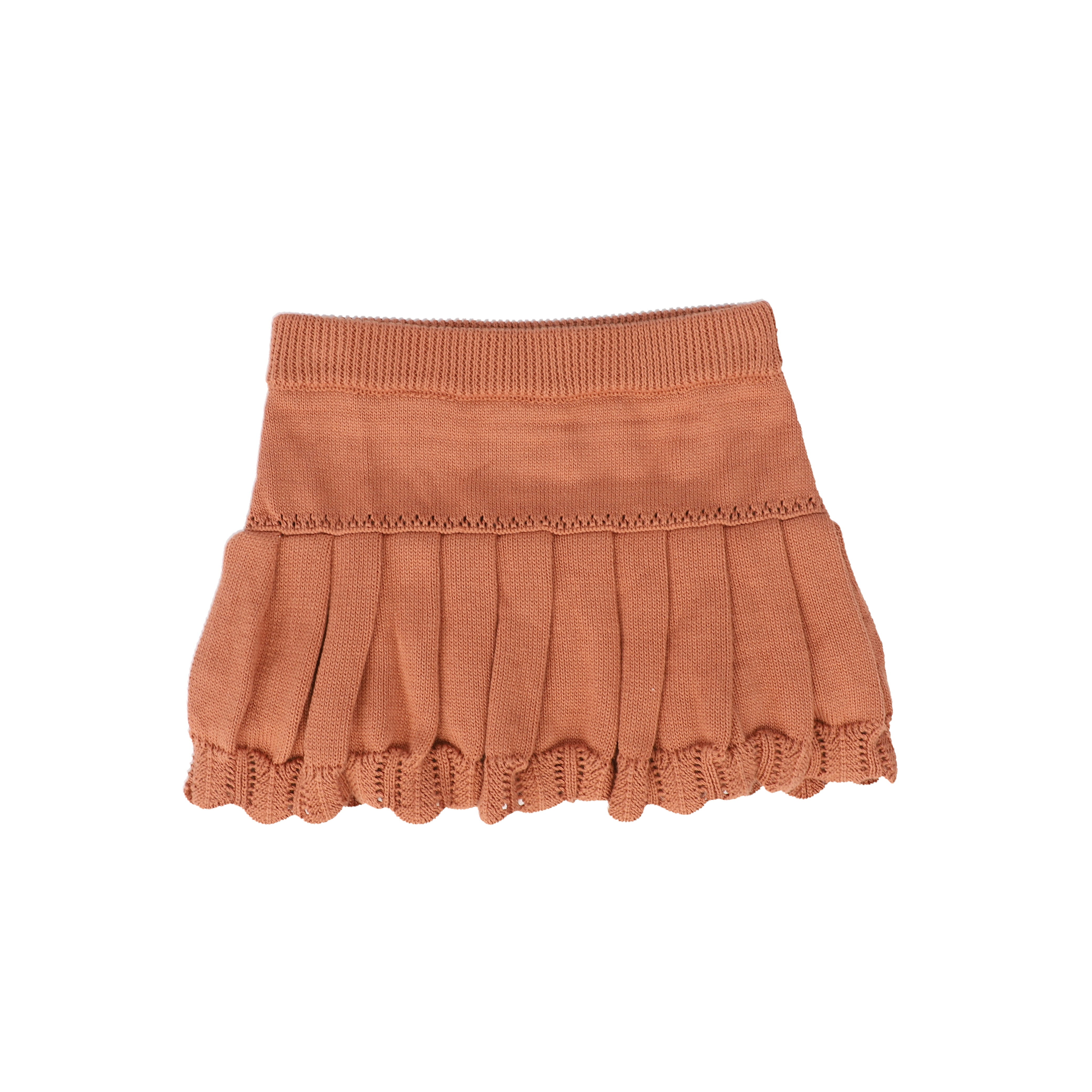 Rust pink genre pleated skirt