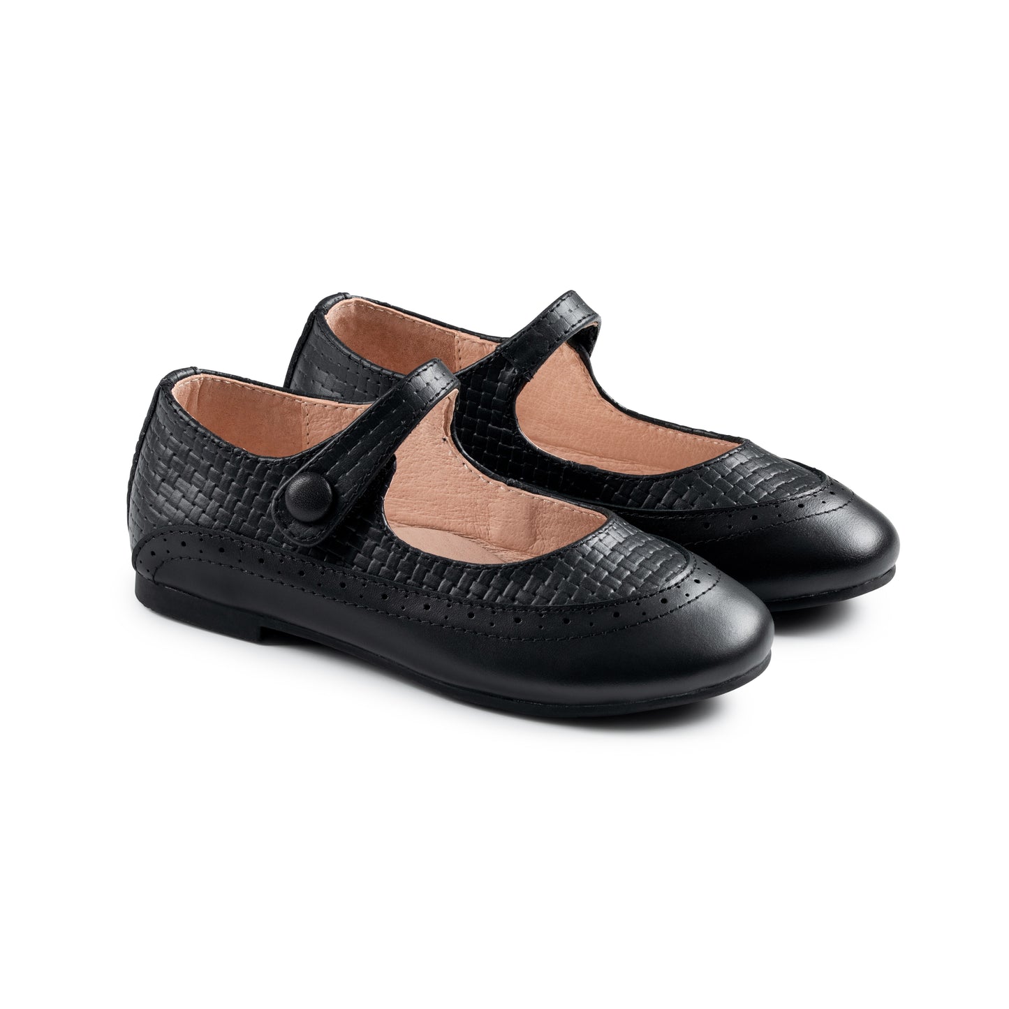 RAYBELLE BLACK LEATHER TWO TONE MARY JANES