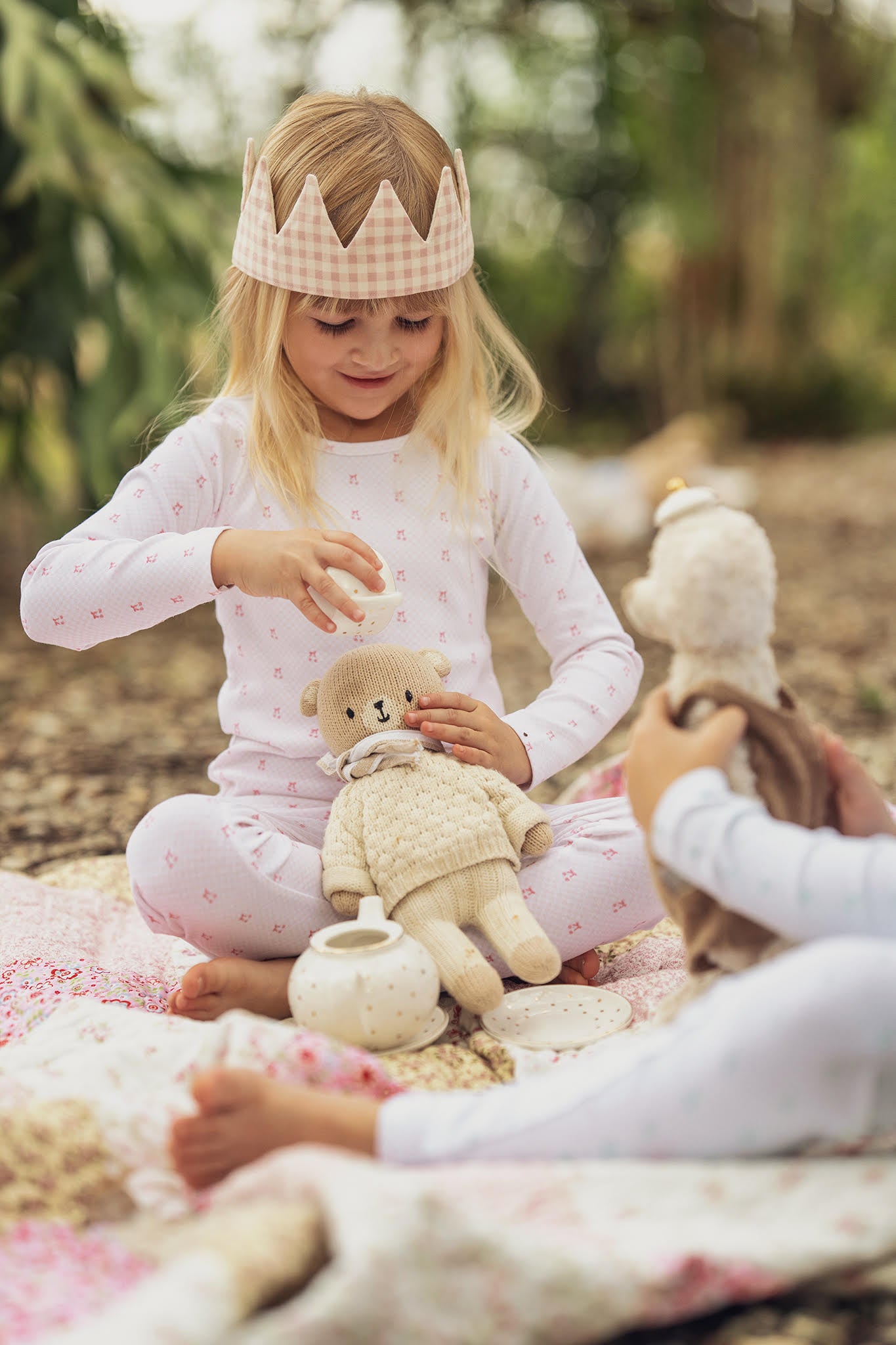 LAMOUR LOU PINK CHECKED CHERRY PAJAMA SET