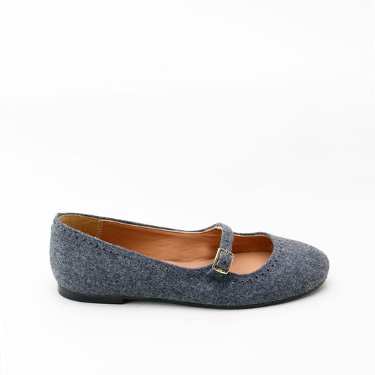 PAPANATAS CHARCOAL GREY BUCKLE SHOE [FINAL SALE]