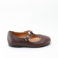 PAPANATAS BROWN LEATHER T-STRAP SHOE [FINAL SALE]