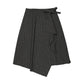 URBAN EDGE GREY PINSTRIPED WRAP SKIRT