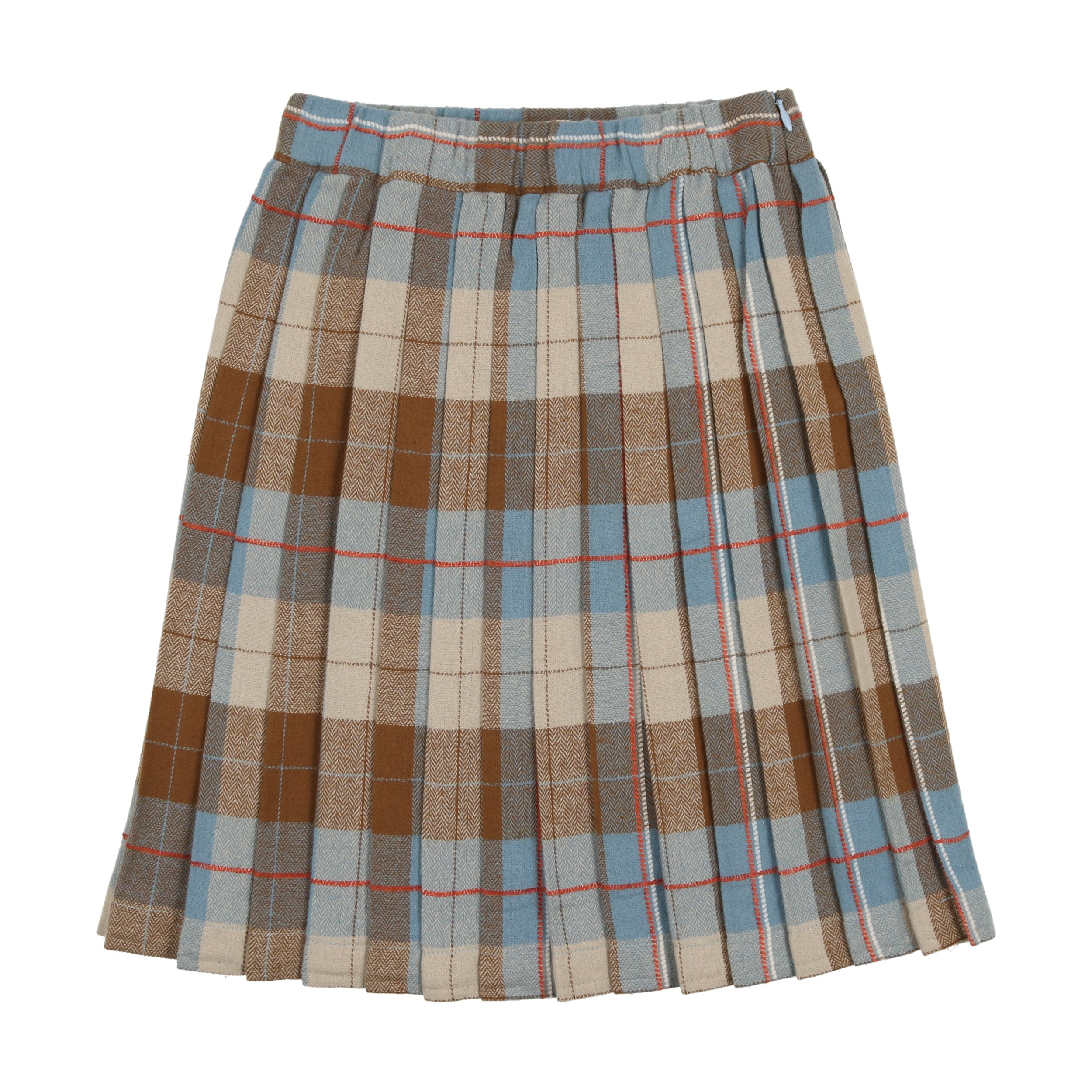 Plaid skirt 2024 light blue