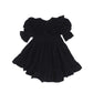 JESSIE AND JAMES BLACK VELVET PUFF SLEEVE DRESS [Final Sale]