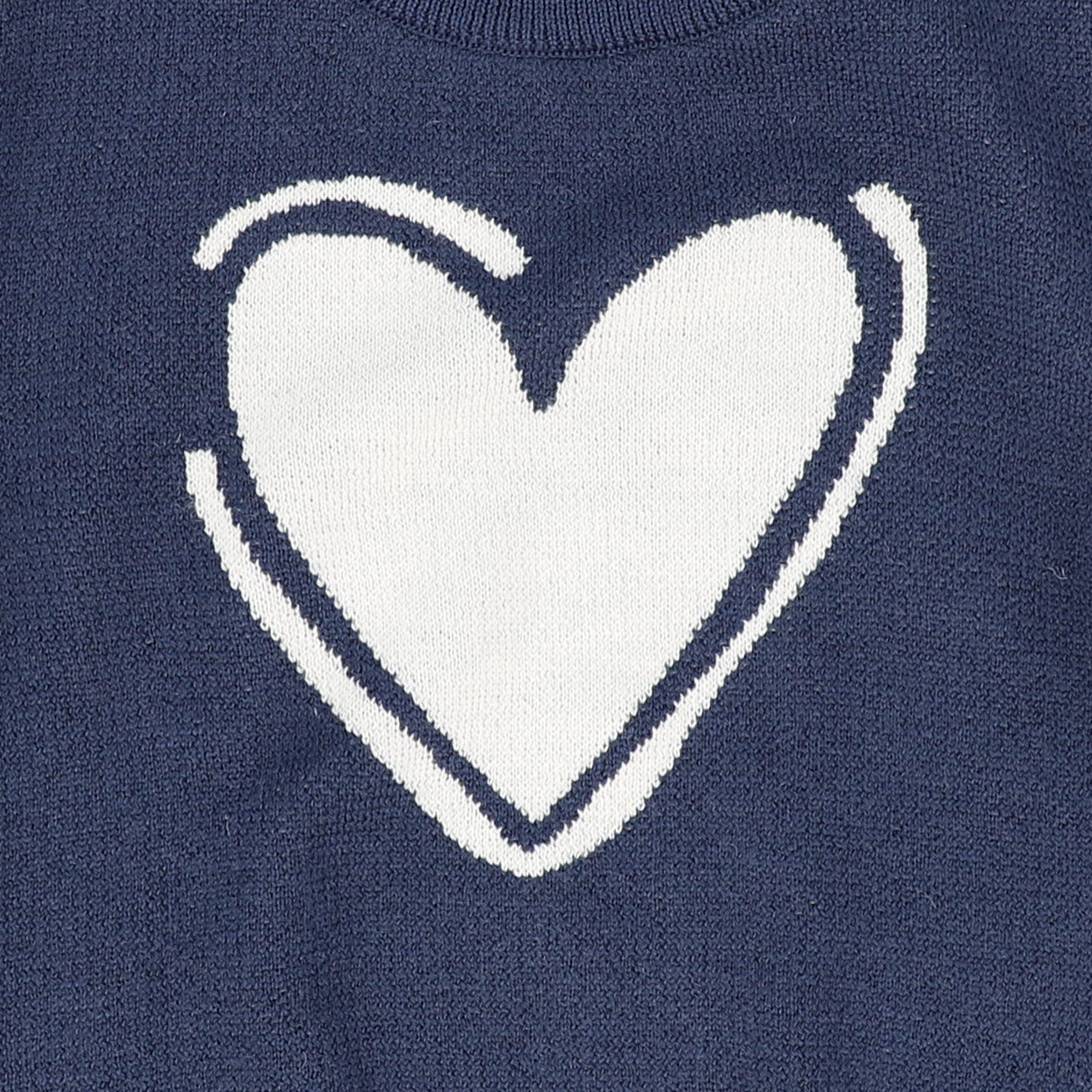 MIPOUNET BLUE HEART PATCH KNIT SWEATER [FINAL SALE]