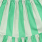 THE SUNDAY COLLECTIVE GREEN STRIPED RUFFLE SKIRT [FINAL SALE]