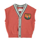 PIUPIUCHICK BRICK STRIPED TRIM SWEATER VEST