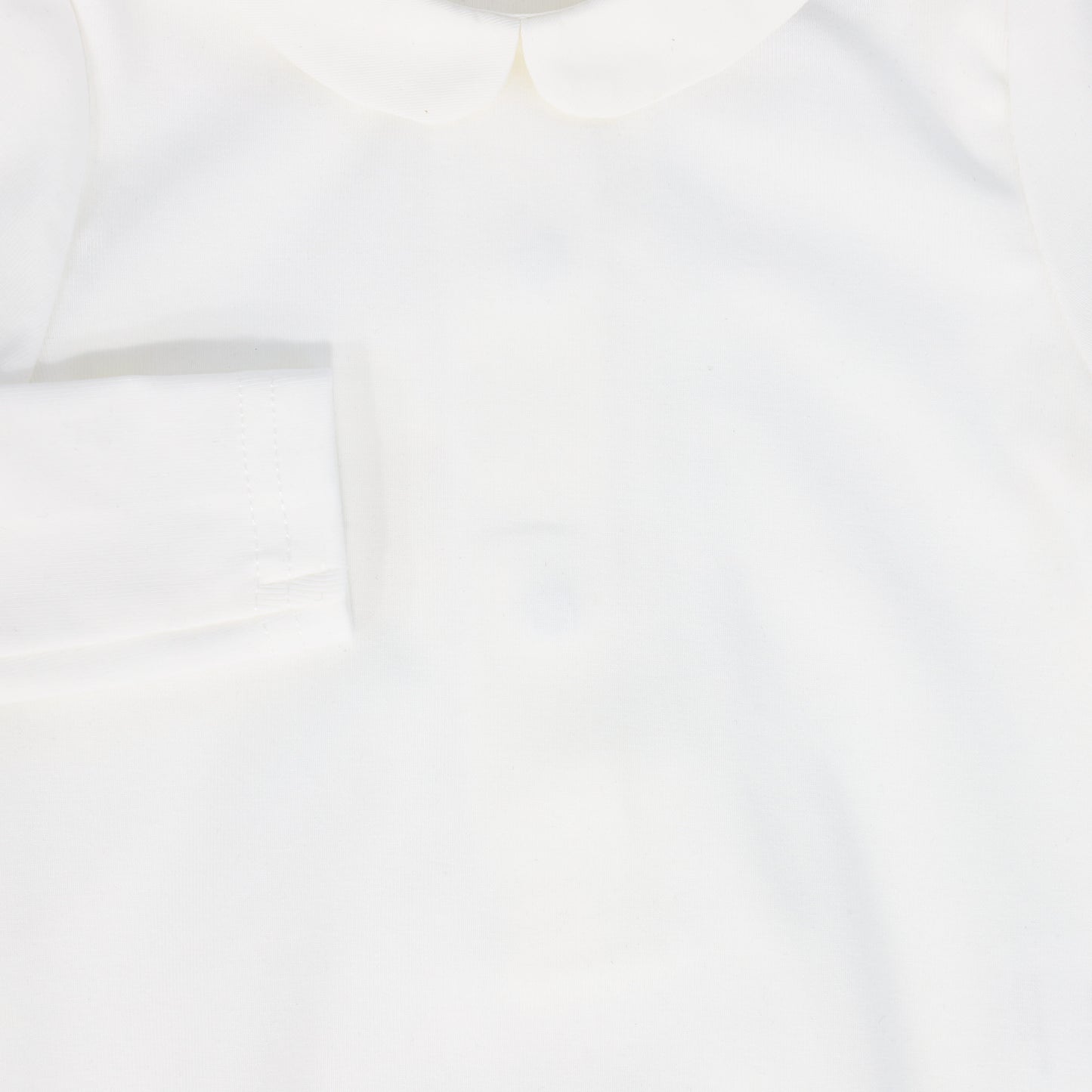 BAMBOO WHITE PETER PAN LONG SLEEVE ONESIE