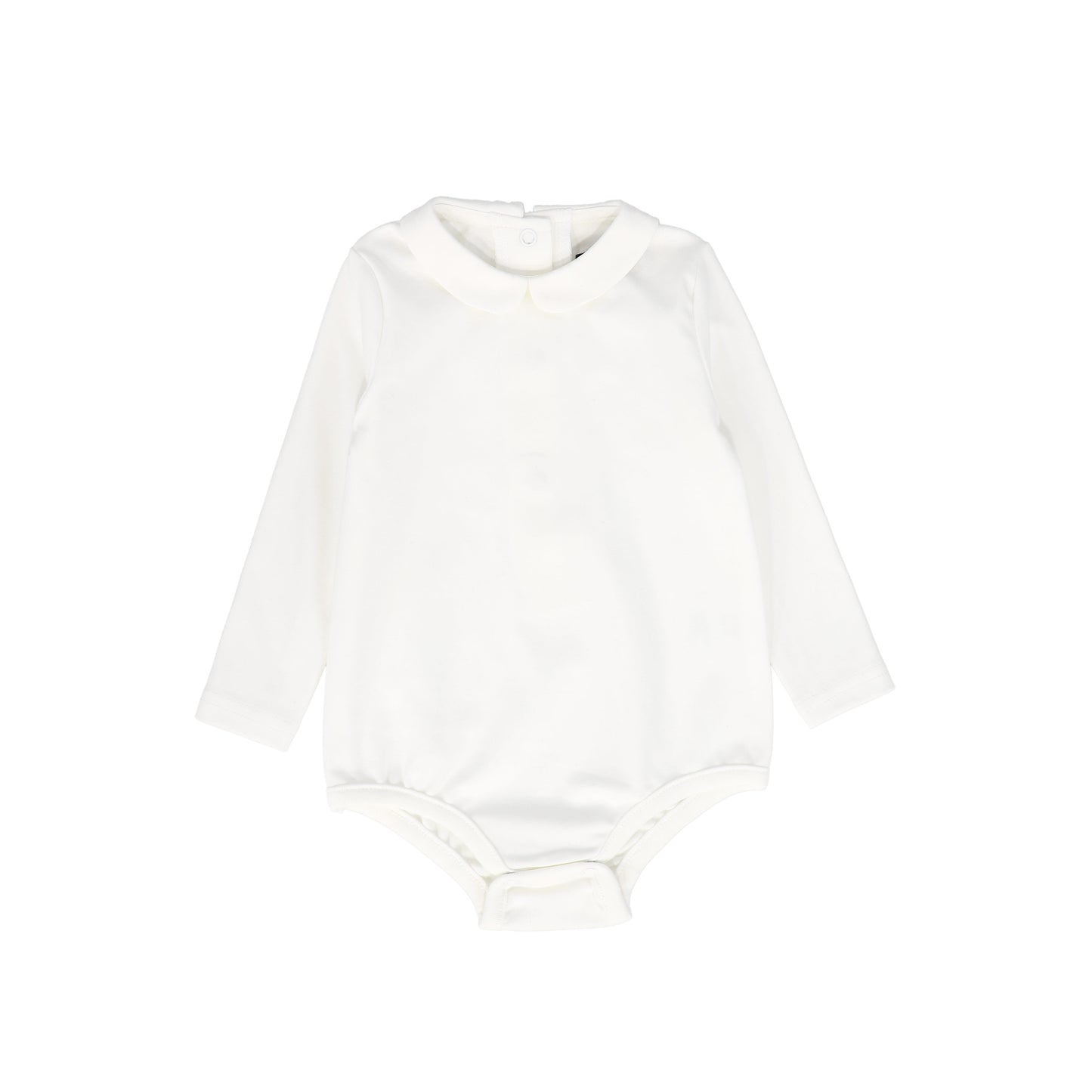 BAMBOO WHITE PETER PAN LONG SLEEVE ONESIE