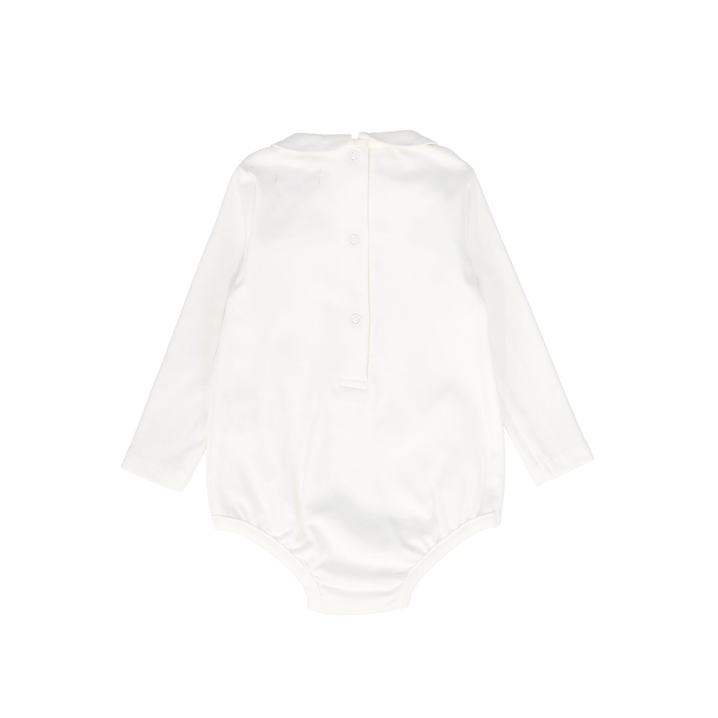 BAMBOO WHITE PETER PAN LONG SLEEVE ONESIE
