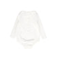 BAMBOO WHITE RUFFLE LONG SLEEVE ONESIE