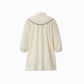 PUVU PIOR IVORY WAFFLE KNIT DRESS
