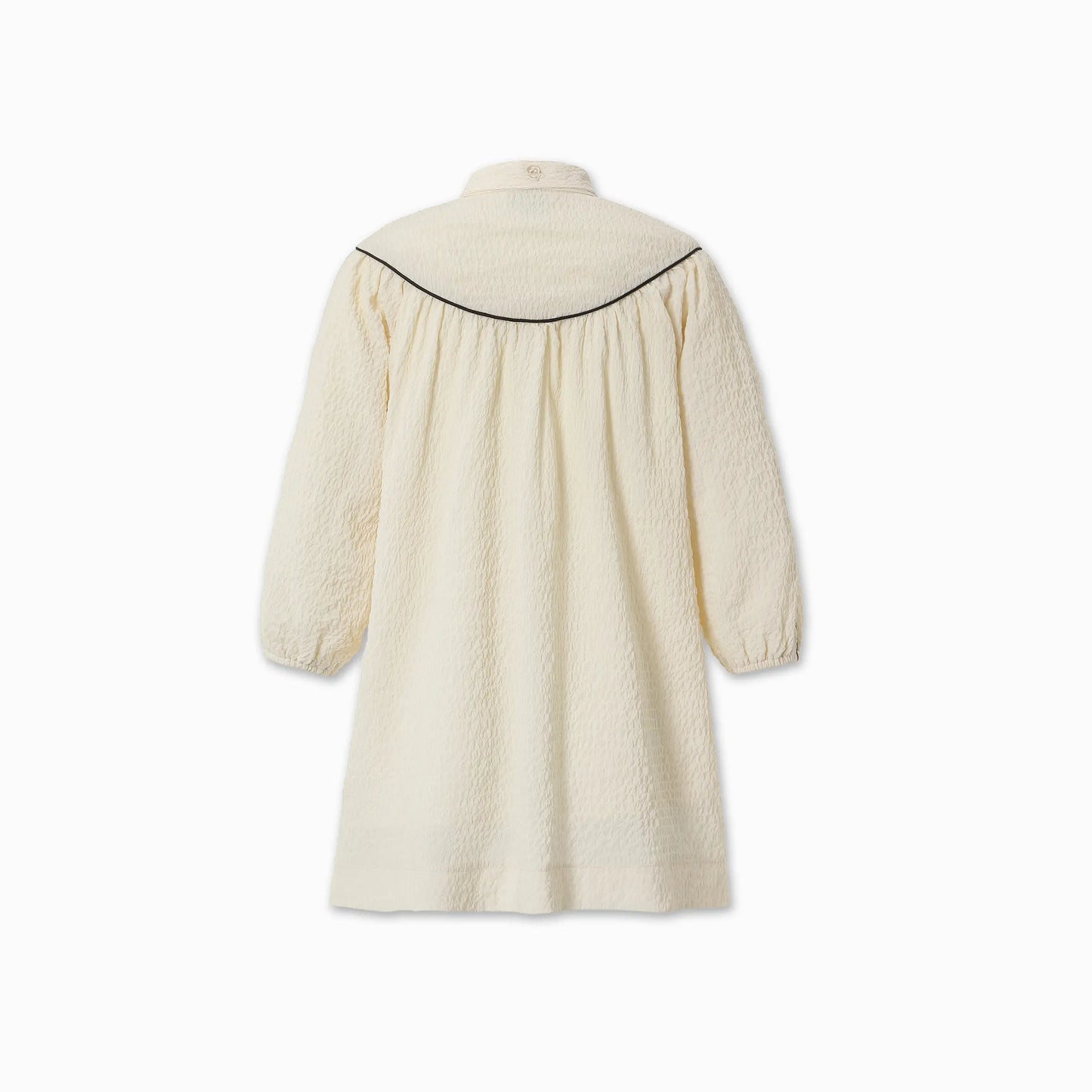 PUVU PIOR IVORY WAFFLE KNIT DRESS