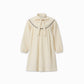 PUVU PIOR IVORY WAFFLE KNIT DRESS