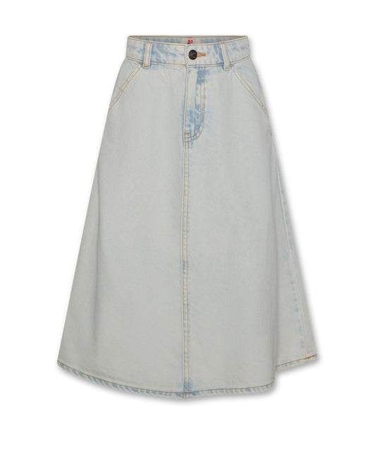 AO76 PALE BLUE WASH DENIM SKIRT