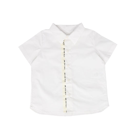 BE FOR ALL WHITE COLLAR SHIRT
