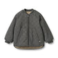 WHEAT CHARCOAL GREY QUILTED SHERPA LINED JACKET