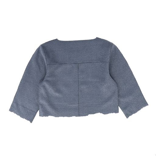 VENERA ARAPU DUSTY BLUE BOUCLE LOGO TOP [Final Sale]