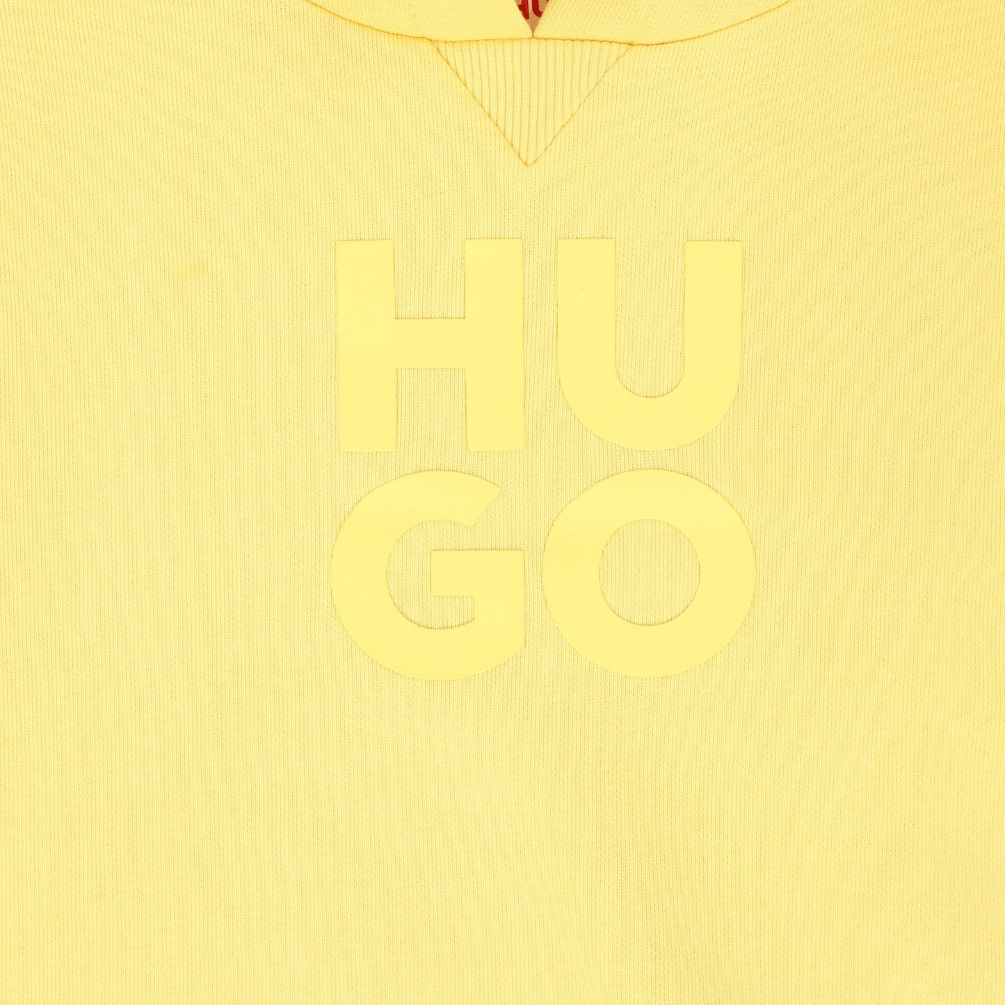 HUGO YELLOW STACKED LOGO SWEATSHIRT