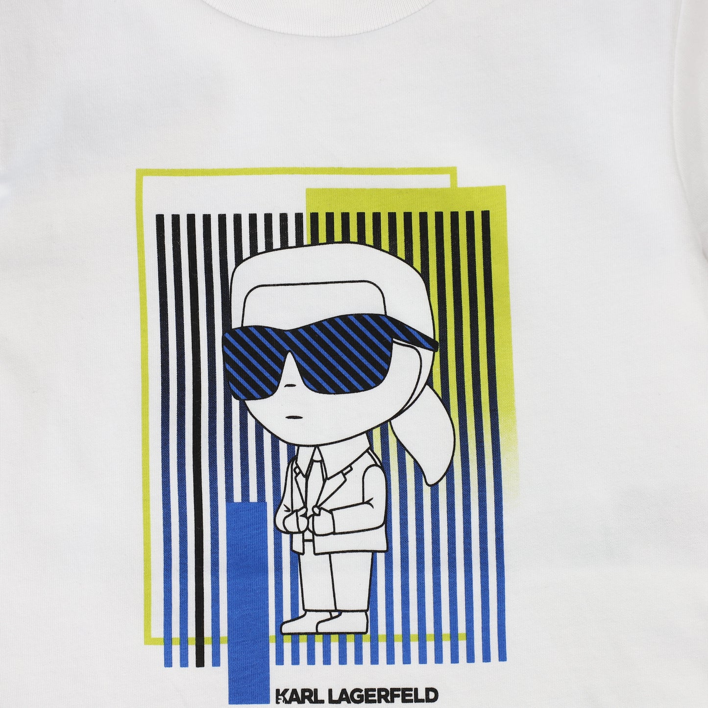 KARL LAGERFELD WHITE GRAPHIC LOGO TEE [FINAL SALE]