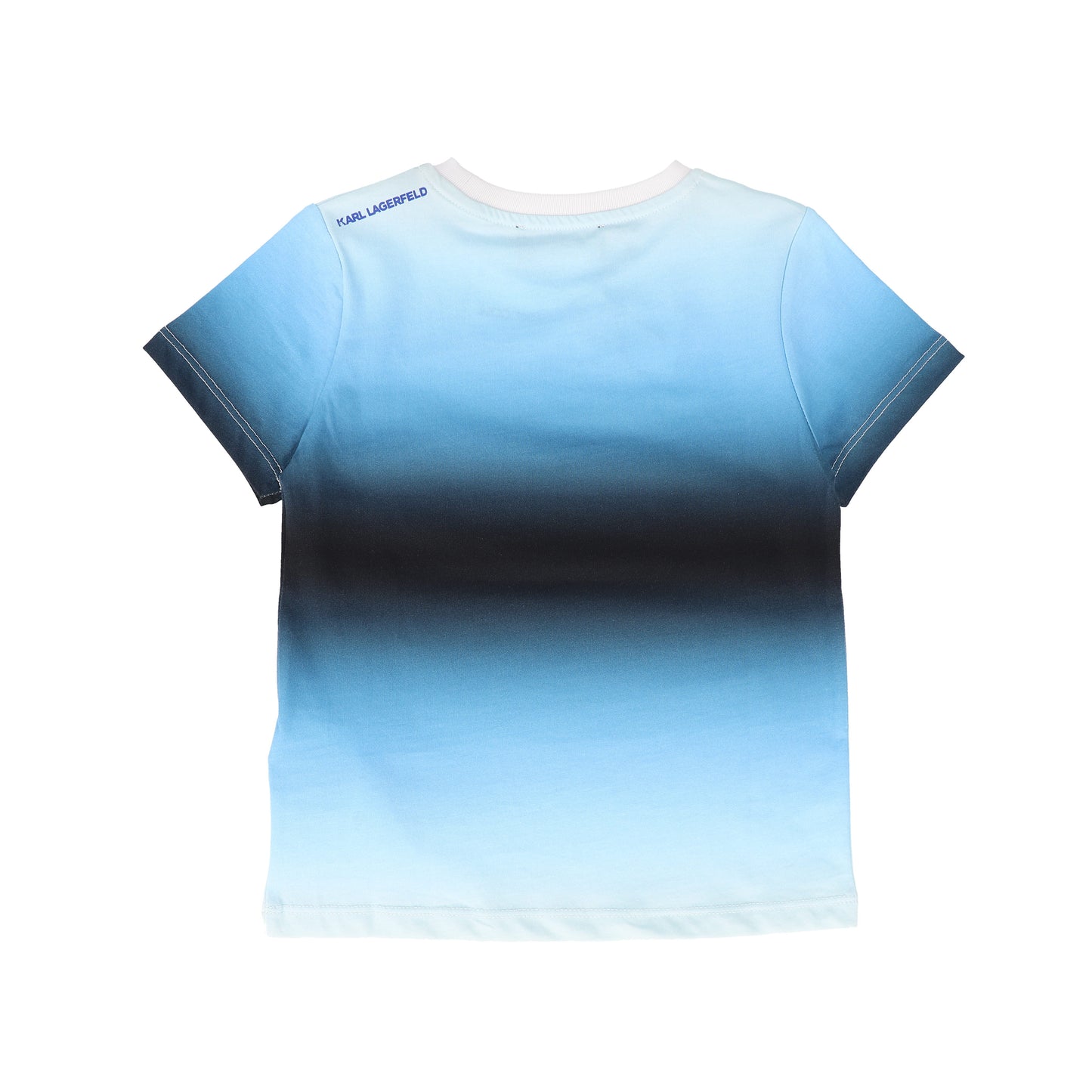 KARL LAGERFELD BLUE & WHITE GRAPHIC LOGO TEE [FINAL SALE]