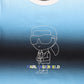 KARL LAGERFELD BLUE & WHITE GRAPHIC LOGO TEE [FINAL SALE]