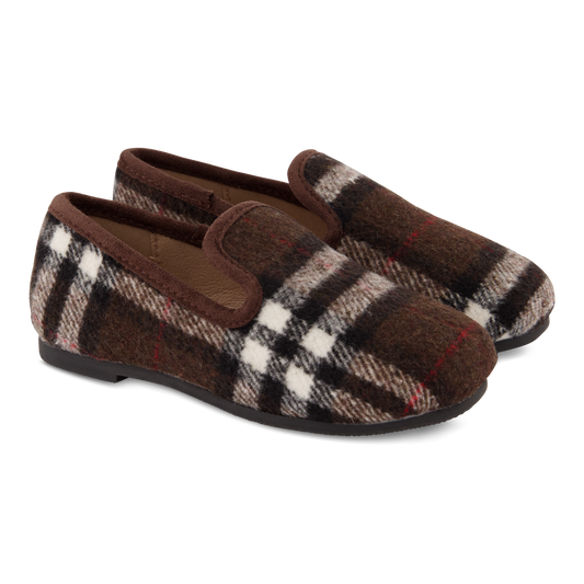 Zeebra Walnut Plaid Wool Loafer [Final Sale]