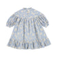 CHRISTINA RHODE SKY BLUE LACE FLORAL PUFF SLEEVE DRESS [Final Sale]