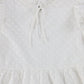 OLIVIA ROHDE OFF WHITE TEXTURED RUFFLE DRESS [Final Sale]