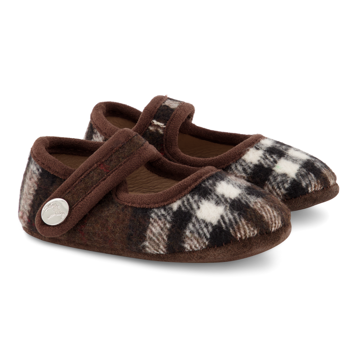 Zeebra Walnut Plaid Wool Mary Jane [Final Sale]