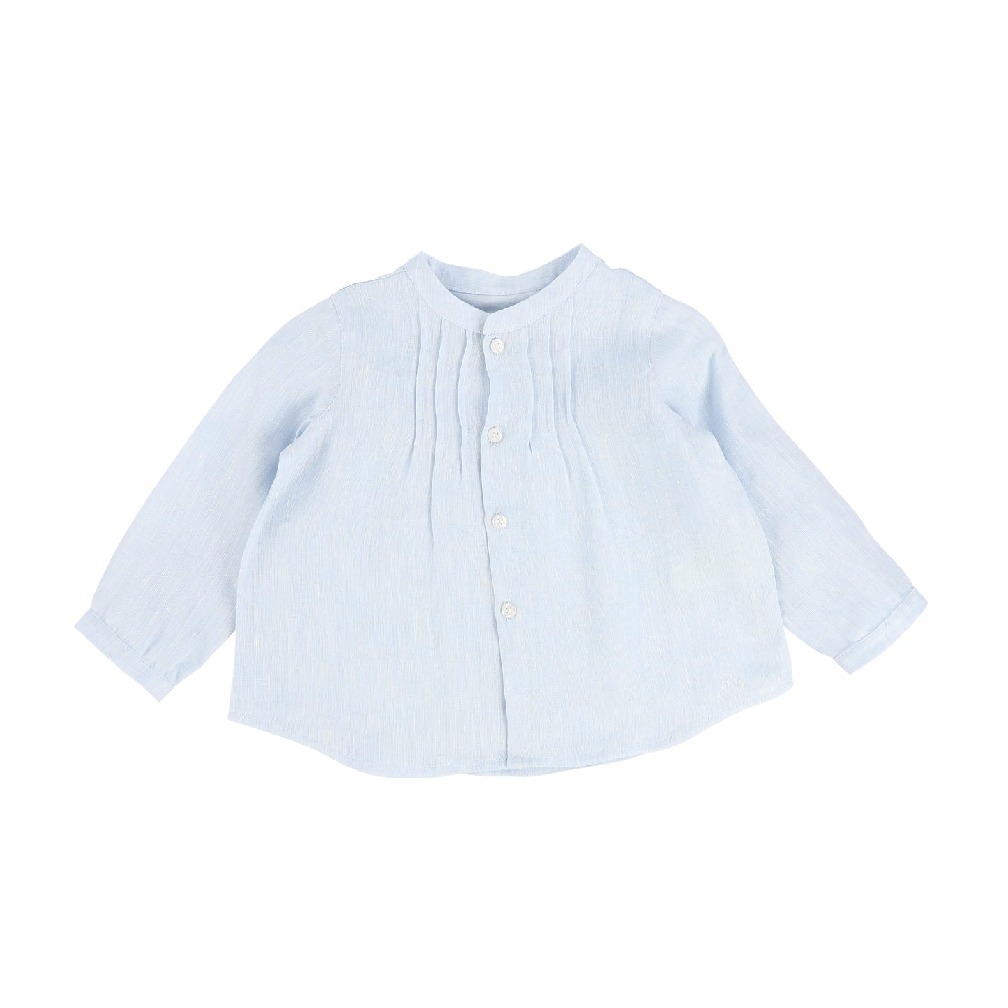 NANOS LIGHT BLUE LINEN BLOUSE [Final Sale]