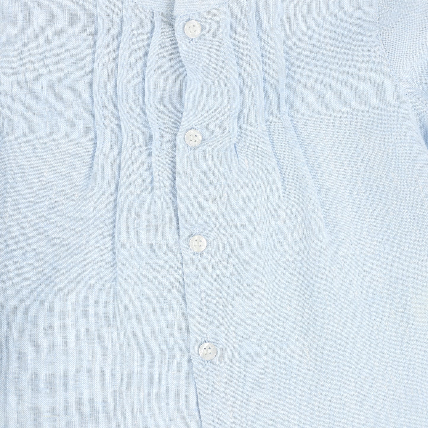 NANOS LIGHT BLUE LINEN BLOUSE [Final Sale]