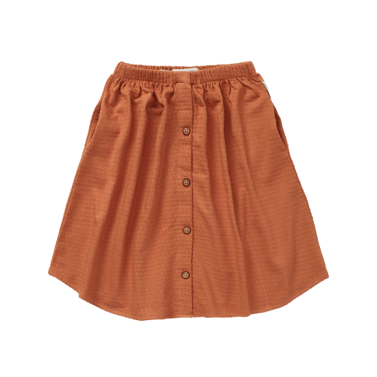 Sproet & Sprout Orange Dot Button Down Skirt [Final Sale]